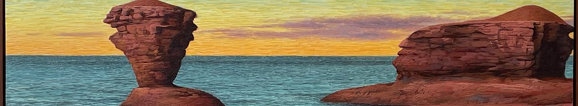 Thunder Cove - PEI 36X72in, encaustic, Bruno Capolongo